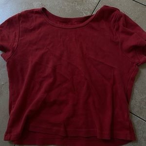 John Galt red crop top